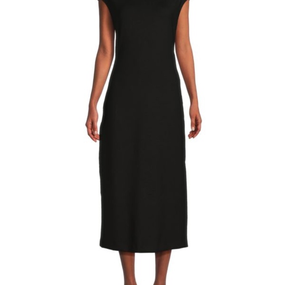 Theory Dresses & Skirts - THEORY MOCK TURTLENECK CAP SLEEVE MIDI DRESS